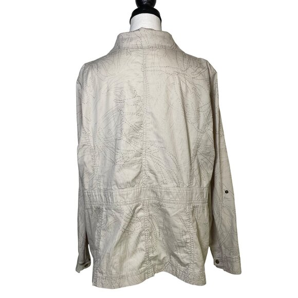Coldwater Creek Womens‎ Jacket Beige Embroidered Lightweight Full Zip Size 22 - Picture 4 of 15